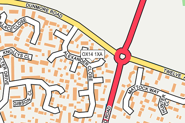 OX14 1XA map - OS OpenMap – Local (Ordnance Survey)