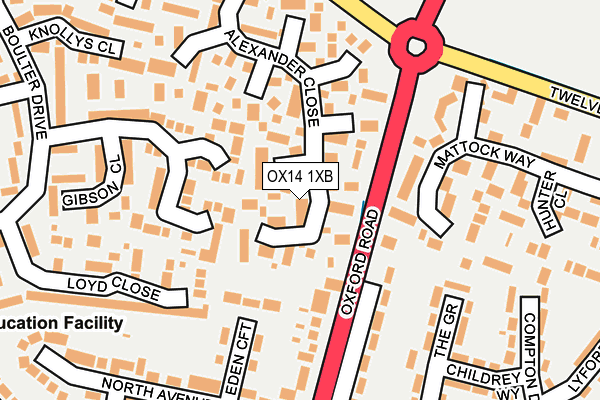 OX14 1XB map - OS OpenMap – Local (Ordnance Survey)