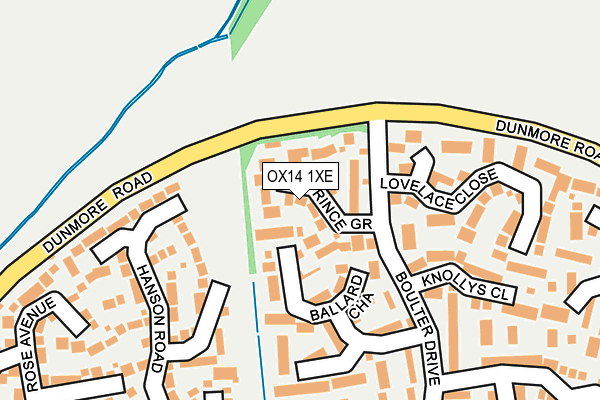 OX14 1XE map - OS OpenMap – Local (Ordnance Survey)