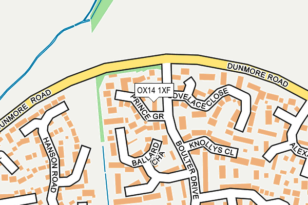 OX14 1XF map - OS OpenMap – Local (Ordnance Survey)