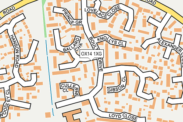 OX14 1XG map - OS OpenMap – Local (Ordnance Survey)