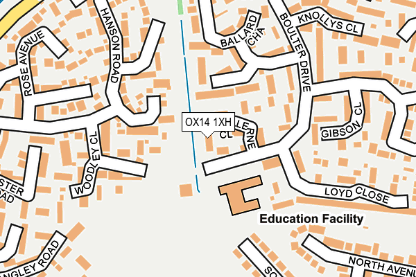 OX14 1XH map - OS OpenMap – Local (Ordnance Survey)