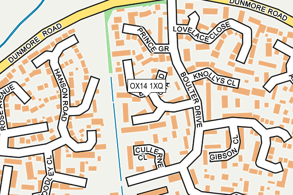 OX14 1XQ map - OS OpenMap – Local (Ordnance Survey)