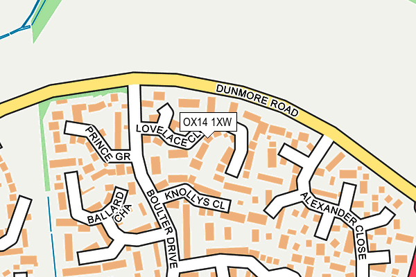 OX14 1XW map - OS OpenMap – Local (Ordnance Survey)