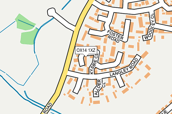 OX14 1XZ map - OS OpenMap – Local (Ordnance Survey)