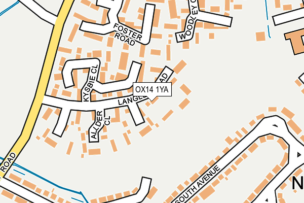OX14 1YA map - OS OpenMap – Local (Ordnance Survey)
