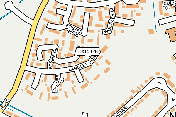 OX14 1YB map - OS OpenMap – Local (Ordnance Survey)