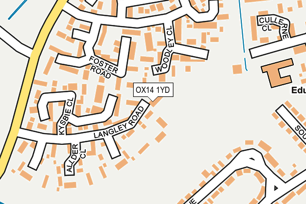 OX14 1YD map - OS OpenMap – Local (Ordnance Survey)