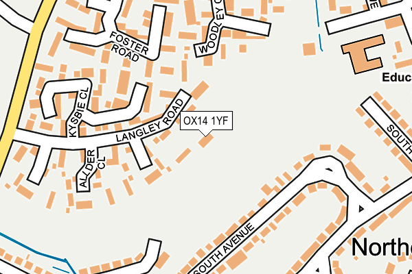 OX14 1YF map - OS OpenMap – Local (Ordnance Survey)