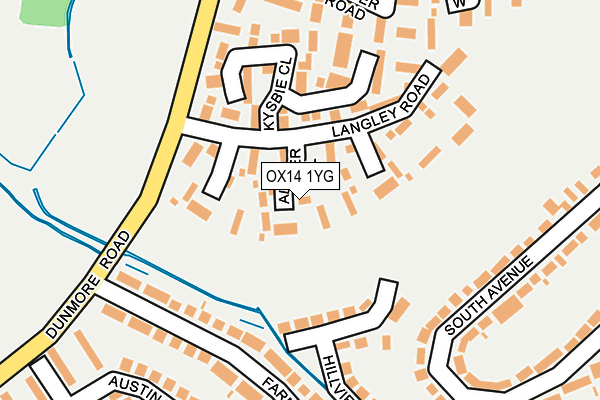 OX14 1YG map - OS OpenMap – Local (Ordnance Survey)