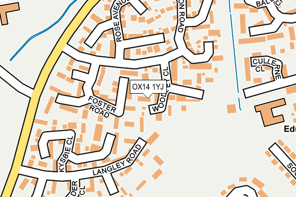 OX14 1YJ map - OS OpenMap – Local (Ordnance Survey)