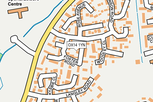 OX14 1YN map - OS OpenMap – Local (Ordnance Survey)