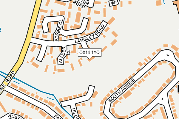 OX14 1YQ map - OS OpenMap – Local (Ordnance Survey)