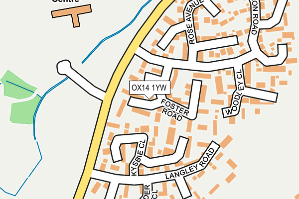 OX14 1YW map - OS OpenMap – Local (Ordnance Survey)