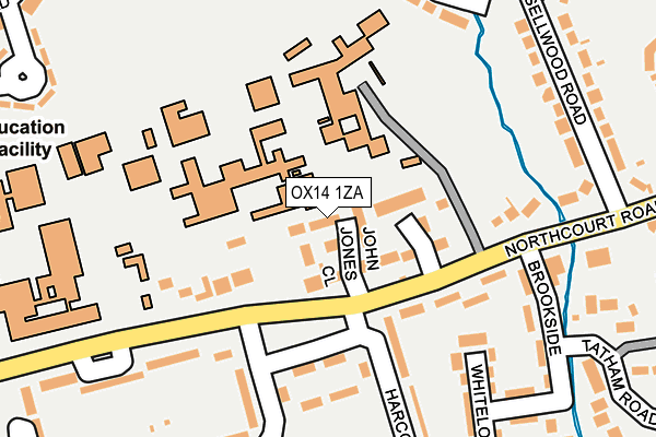 OX14 1ZA map - OS OpenMap – Local (Ordnance Survey)