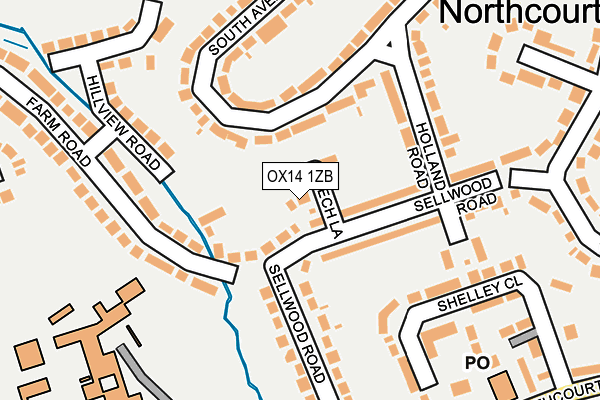 OX14 1ZB map - OS OpenMap – Local (Ordnance Survey)