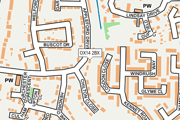 OX14 2BX map - OS OpenMap – Local (Ordnance Survey)