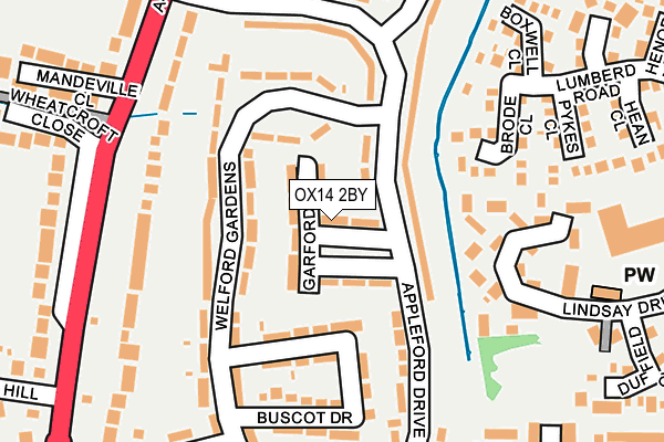 OX14 2BY map - OS OpenMap – Local (Ordnance Survey)