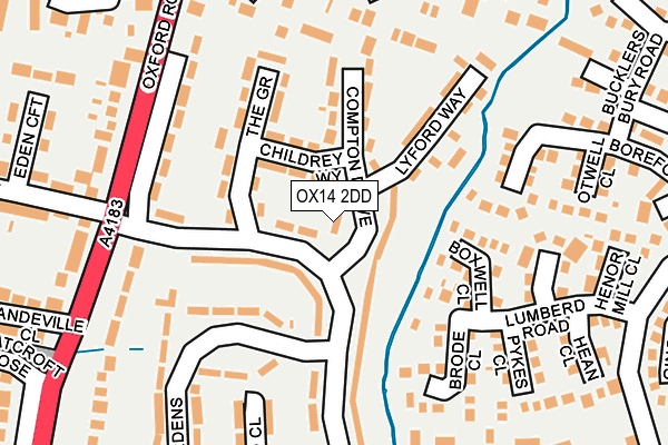 OX14 2DD map - OS OpenMap – Local (Ordnance Survey)