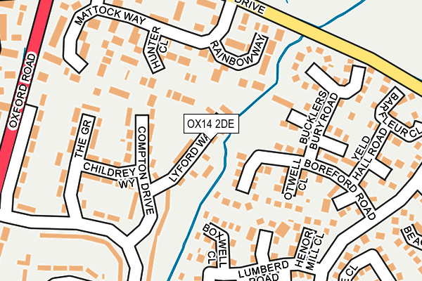 OX14 2DE map - OS OpenMap – Local (Ordnance Survey)