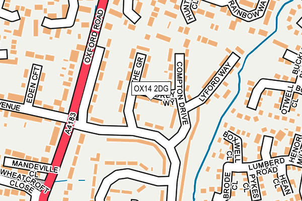 OX14 2DG map - OS OpenMap – Local (Ordnance Survey)