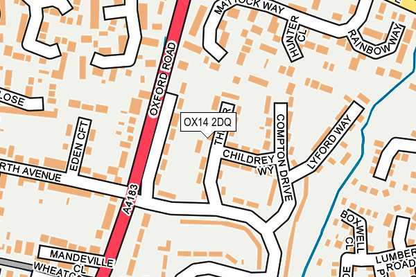 OX14 2DQ map - OS OpenMap – Local (Ordnance Survey)