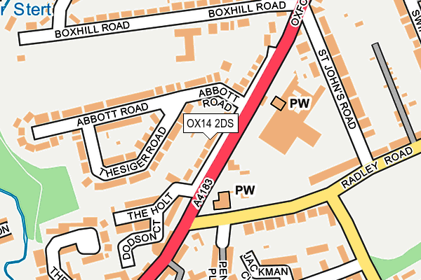 OX14 2DS map - OS OpenMap – Local (Ordnance Survey)