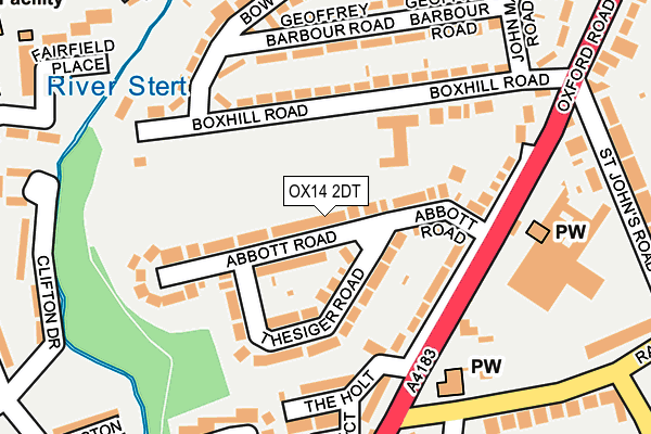 OX14 2DT map - OS OpenMap – Local (Ordnance Survey)