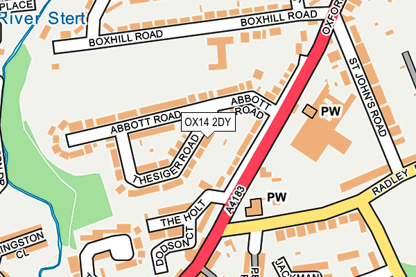 OX14 2DY map - OS OpenMap – Local (Ordnance Survey)