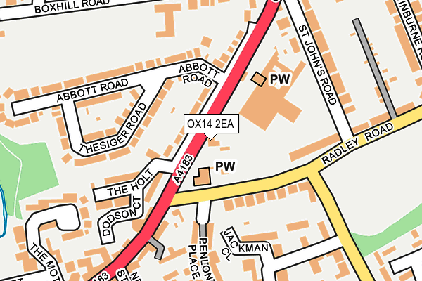 OX14 2EA map - OS OpenMap – Local (Ordnance Survey)