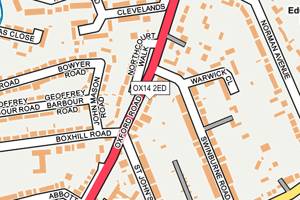 OX14 2ED map - OS OpenMap – Local (Ordnance Survey)