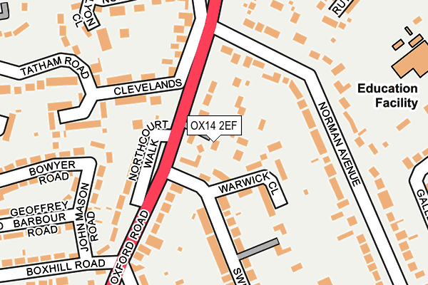 OX14 2EF map - OS OpenMap – Local (Ordnance Survey)