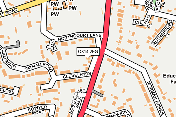 OX14 2EG map - OS OpenMap – Local (Ordnance Survey)