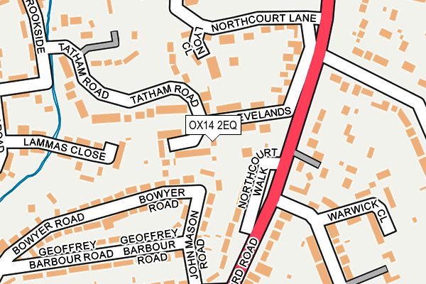 OX14 2EQ map - OS OpenMap – Local (Ordnance Survey)