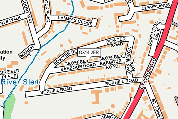 OX14 2ER map - OS OpenMap – Local (Ordnance Survey)