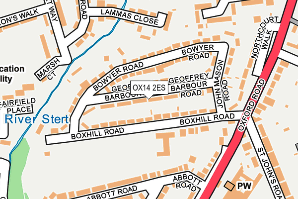 OX14 2ES map - OS OpenMap – Local (Ordnance Survey)