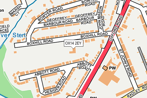 OX14 2EY map - OS OpenMap – Local (Ordnance Survey)