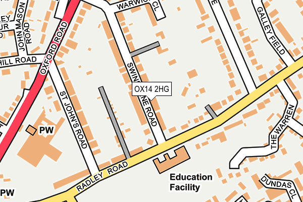 OX14 2HG map - OS OpenMap – Local (Ordnance Survey)