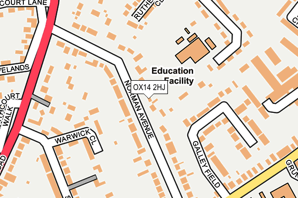 OX14 2HJ map - OS OpenMap – Local (Ordnance Survey)