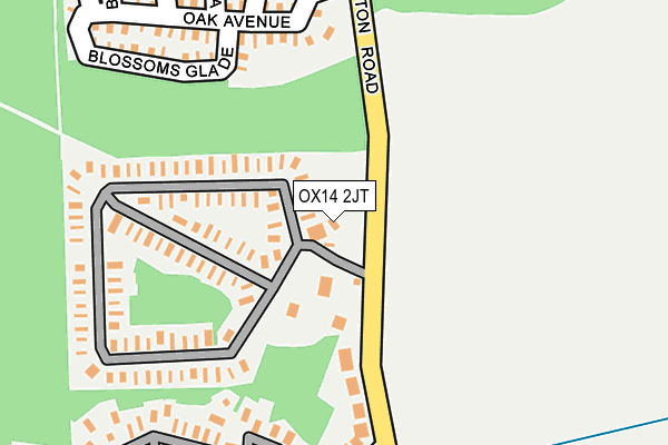 OX14 2JT map - OS OpenMap – Local (Ordnance Survey)