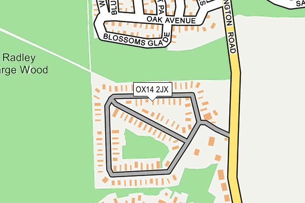 OX14 2JX map - OS OpenMap – Local (Ordnance Survey)