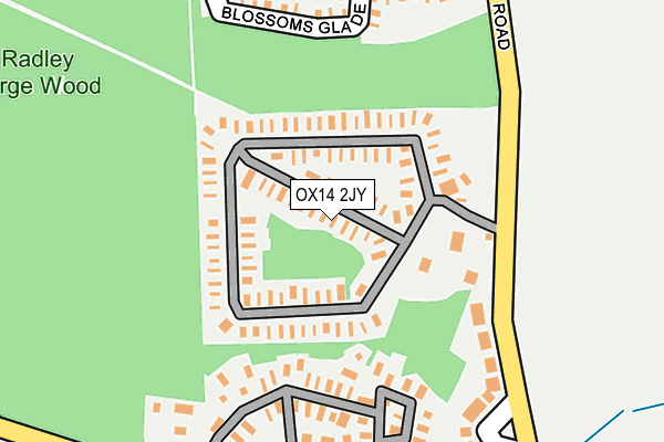 OX14 2JY map - OS OpenMap – Local (Ordnance Survey)