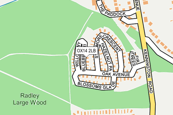 OX14 2LB map - OS OpenMap – Local (Ordnance Survey)