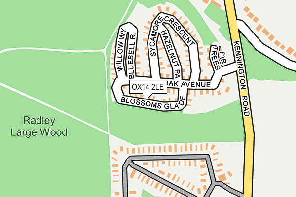 OX14 2LE map - OS OpenMap – Local (Ordnance Survey)