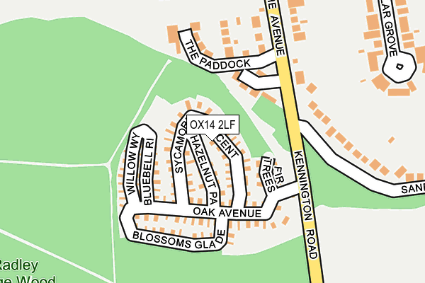 OX14 2LF map - OS OpenMap – Local (Ordnance Survey)