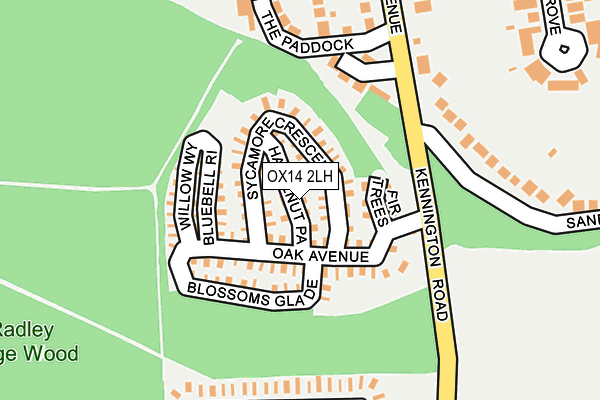OX14 2LH map - OS OpenMap – Local (Ordnance Survey)