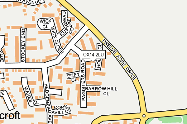 OX14 2LU map - OS OpenMap – Local (Ordnance Survey)