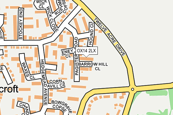 OX14 2LX map - OS OpenMap – Local (Ordnance Survey)