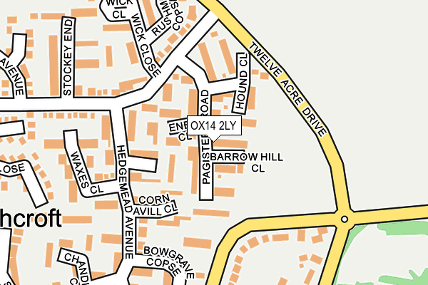 OX14 2LY map - OS OpenMap – Local (Ordnance Survey)