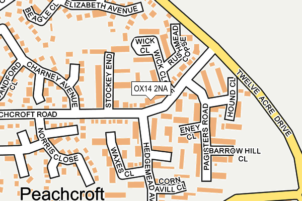OX14 2NA map - OS OpenMap – Local (Ordnance Survey)